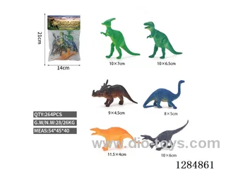Medium Solid Dinosaurs (6 pcs)