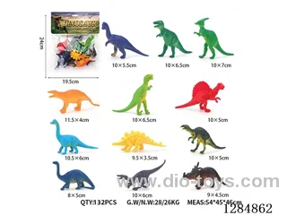 Medium Solid Dinosaurs (12 pcs)