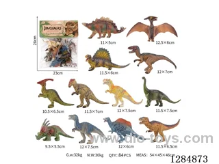 12 Medium Solid Dinosaurs