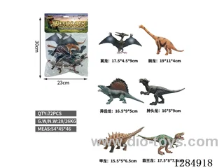 6 Large Solid Dinosaurs
