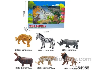 Large Wild Animals 6 styles Display Box Set