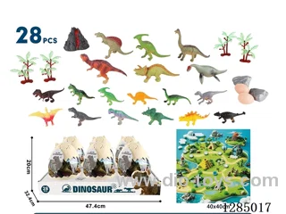 Dinosaurs, 28PCS Set in Small Eggshell Packaging (6-PCS Box)