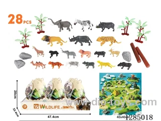 Wild Animals, 28PCS Set in Small Eggshell Packaging (6-PCS Box)
