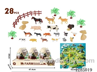 Farm Animals, 28PCS Set in Small Eggshell Packaging (6-PCS Box)