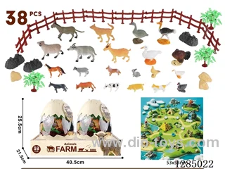 Farm Animals 38-PCS Set (Medium Eggshell Packaging, 2-PCS)