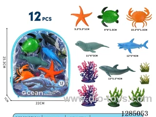 Marine Animals + Accessories 12 styles Small Backpack Set
