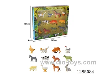 Small Farm Animals (12PCS) with Window Display Box