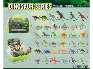 Large and Small Dinosaurs + Accessories (Storage Box)