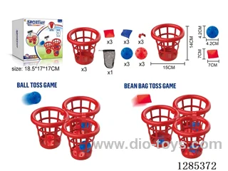 Throw-and-Catch Basket + Sandbags + Hole Balls 2-in-1 (3 Baskets)