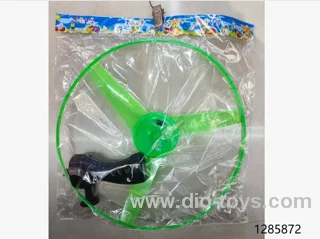 Flying saucer toy with light in blister card