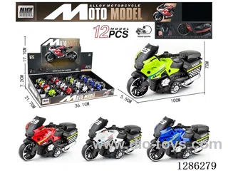1:18 pull back alloy motorcycles 12PCS
