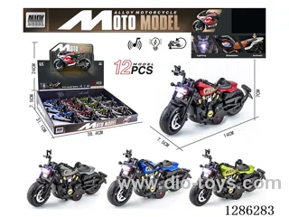 1:14 pull back alloy motorcycles 12PCS （W L/M）