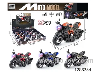 1:14 pull back alloy motorcycles 12PCS （W L/M）