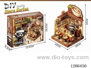 DIY Coffee Shop Miniature Scene 3D Puzzle 48 PCS