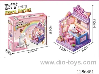 DIY Polar Bear Ice Cream Shop Miniature Scene 3D Puzzle 62 PCS