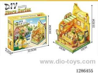 DIY Banana Monkey Miniature Scene 3D Puzzle 40 PCS