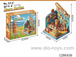 DIY Baseball Shop Miniature Scene 3D Puzzle 56 PCS