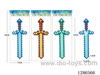 Minecraft Benzene Sword with Vibration and Lights, 3-Color mixed