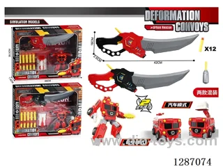 DIY Fire Truck Transformer Catapult Knife Set (2 mixed)