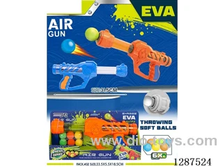 ABS Mechanical (Blue and Orange) Dual-Use Air Gun (6 Balls, 6 EVA bullets)