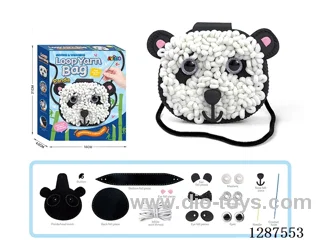 DIY 2-in-1 Panda Hand-Sewn Felt and Yarn Crochet Pouch