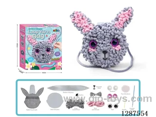 DIY 2-in-1 Rabbit Hand-Sewn Felt and Yarn Crochet Pouch