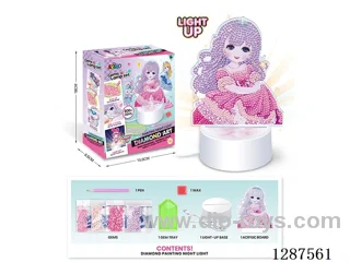 Acrylic Creative Diamond Painting set - Princess LED Rhinestone Night Light