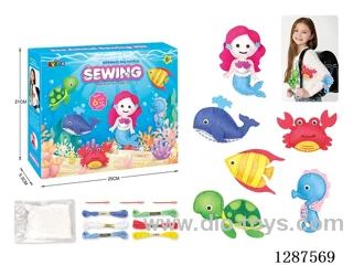 DIY Ocean-Themed Sewing Plush Animal Art Set (6 PCS)