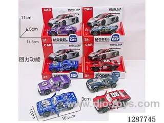 1:43 pull back alloy car 4 mixed