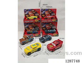 1:43 pull back alloy car 4 mixed