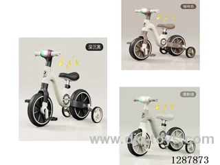 Multifunctional Tricycle-Lights + Music-Coffee Brown, Black, Green-Eco-Friendly PP