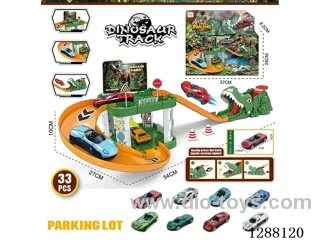 DIY Dinosaur Catapult Track Parking Lot 33PCS