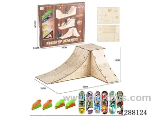 Alloy Finger Skateboard Set + Wooden DIY Scene