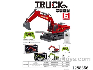 1:20 6ch 40MHZ RC alloy excavator W L/M included battery 2 colors