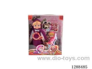 10 inch + 6 inch doll set with music