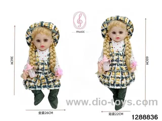 24-inch 60CM eco-friendly vinyl doll with IC /touch-sensitive sounding (feet are filled with cotton)