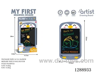 Penguin LCD Drawing Board – One-Button Clear – included battery (1 x 3V CR2025 Button Cell Battery)