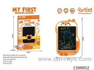 Fox LCD Drawing Board, One-Button Clear, included battery (1 x 3V CR2025 button cell battery)