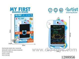 Pony LCD Drawing Board, One-Button Clear, Included Battery (1 x 3V CR2025 button cell battery)