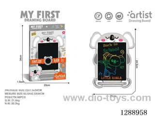 Sloth LCD Drawing Board, One-Button Clear, Included Battery (1 x 3V CR2025 button cell battery)