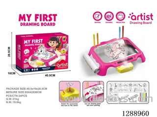 Magenta Projection Table Drawing Board, Projection, 2 AA Batteries (No Included Batteries)
