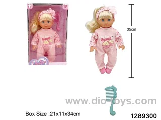 35cm girl doll with accessories in window box