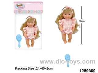 30cm girl doll with accessories in PVC BAG