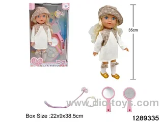 35cm girl doll with accessories in window box