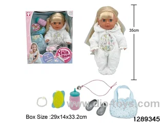 35cm girl doll with accessories in window box