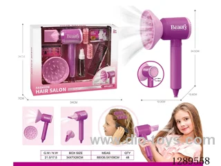 Large Hair Dryer Set (Electric, 2 AA batteries not included)