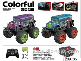 1:18 RC stunt car W L/M/spray included battery