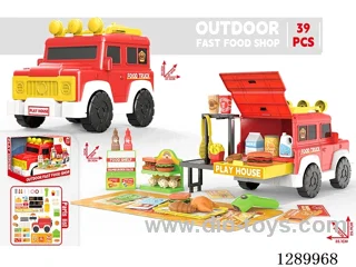 Hamburger Set with Storage Cart, 39PCS
