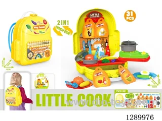 Kitchen-Themed Backpack/School Bag Set, 31PCS