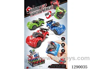 Racing-Themed Transforming Spinning Car, 3 Colors (12-Pack)